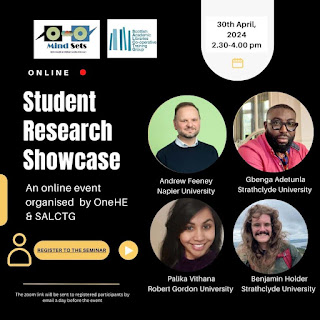 poster advertising the event with photos of Andrew Feeney and Obenga Adetunla and Palika Vithana and Benjamin Holder